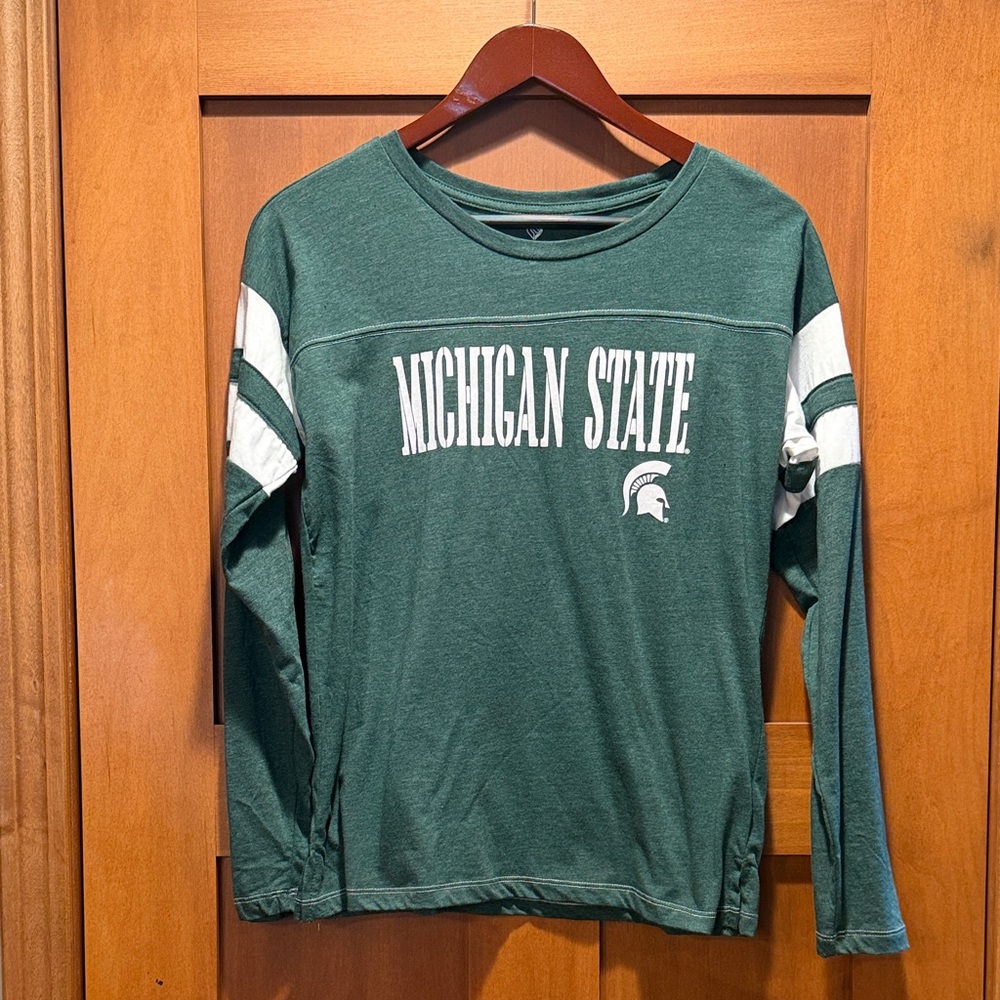 Green Michigan State Spartans Long Sleeve Shirt